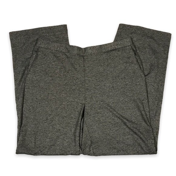 Alfred Dunner Flat Front Elastic Back Marled Knit Gray Pants Women Size 10 - Picture 1 of 9